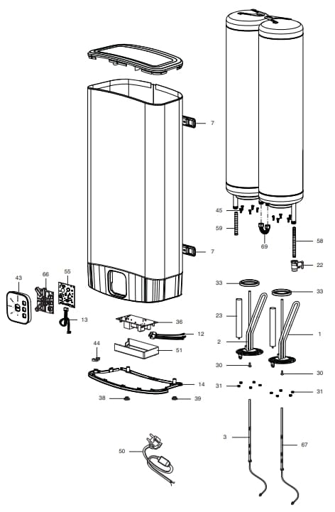 Запчасти Ariston ABS VLS EVO INOX PW 80 D купить в Екатеринбурге